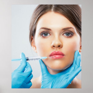 Poster Botox e injeções de enchimento por médico estético