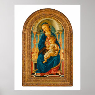 Poster Botticelli (1445-1510) Madonna & Criança Enthroned