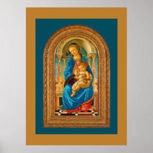 Poster Botticelli (1445-1510) Madonna & Criança Enthroned
