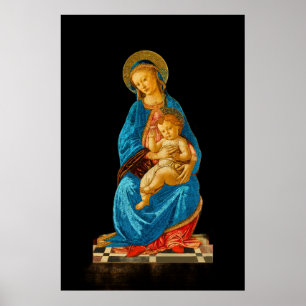 Poster Botticelli Madonna e Criança Enthroned