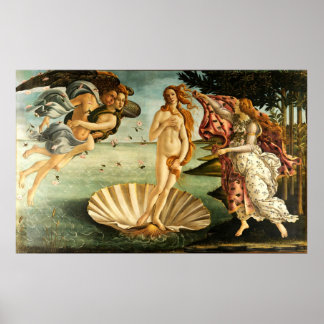 Póster Botticelli Nascimento Da Pintura Renascentista De