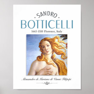 Poster Botticelli Nascimento de Pintura de Vênus e Biolog