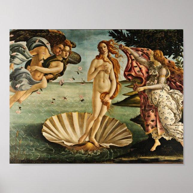Póster Botticelli - O Nascimento De Vênus (Frente)