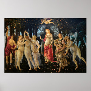 Poster Botticelli Primavera Renascimento Floral Deusa