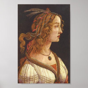 Poster Botticelli-Retrato de Simonetta nova Vespucci