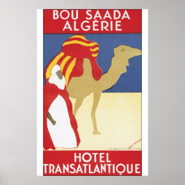 Poster Bou Saada Algerie Viagens vintage