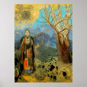 POSTER BOUDDHA POR LETRAS GRANDES DE REDON EM CANVAS
