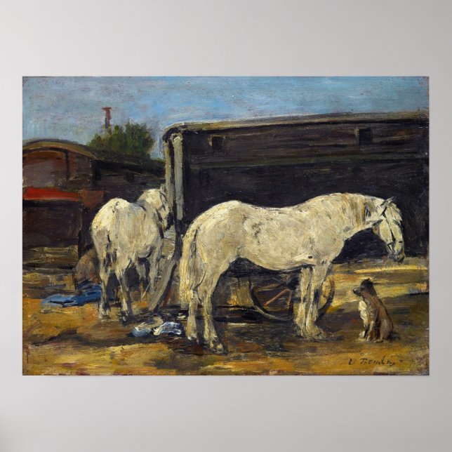 Poster Boudin - Carruagens de Nômades 1885 (Frente)