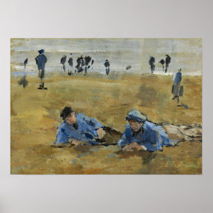 Poster Boudin - Dois Homens Deitados Na Praia