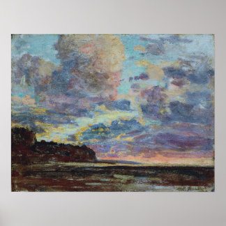 Poster Boudin - Etretat Sunset