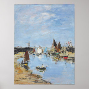Poster Boudin - Jetties In Harbour, Trouville 1897