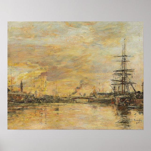Poster Boudin - Porto de Deauville 1886 (Frente)