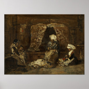 Poster Boudin - Tailors Of Plougastel 1869