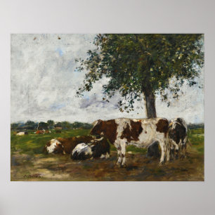 Poster Boudin - Vacas Na Pastura