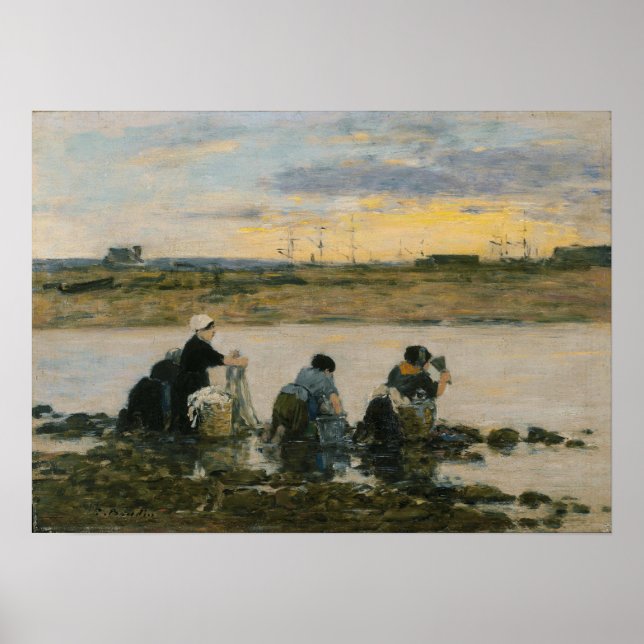 Poster Boudin - WasherWomen By River (Frente)