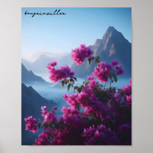 Poster bougainvillea natureza céu azul
