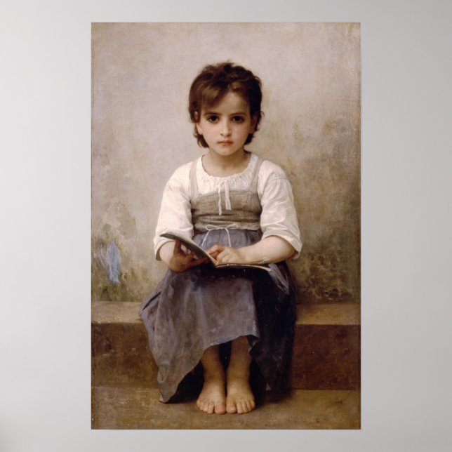 Poster Bouguereau A Lição Do Duro (Frente)