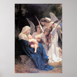 Póster Bouguereau-Canção dos anjos lg