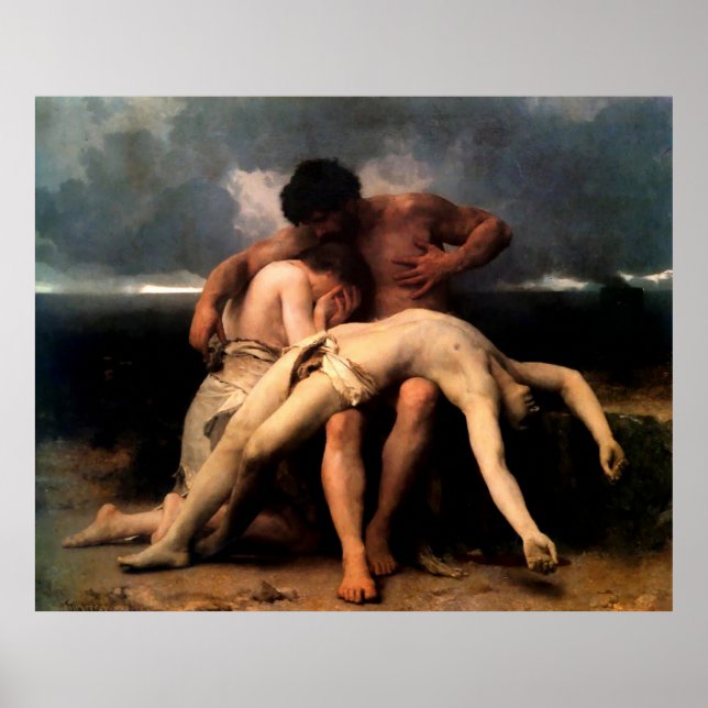 Póster Bouguereau é o primeiro luto (Premier Deuil) (Frente)