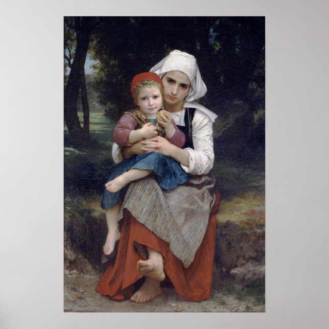 Poster Bouguereau - Irmão E Irmã 1871 (Frente)