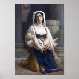 Poster Bouguereau - Kneeling camponês italiano