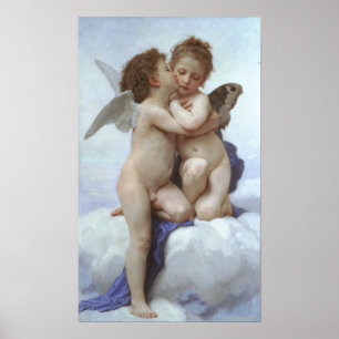 Póster Bouguereau - L'Amour et Psyché, Enfants