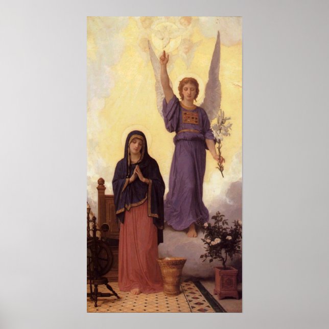 Poster Bouguereau - L'Annonciation (Frente)