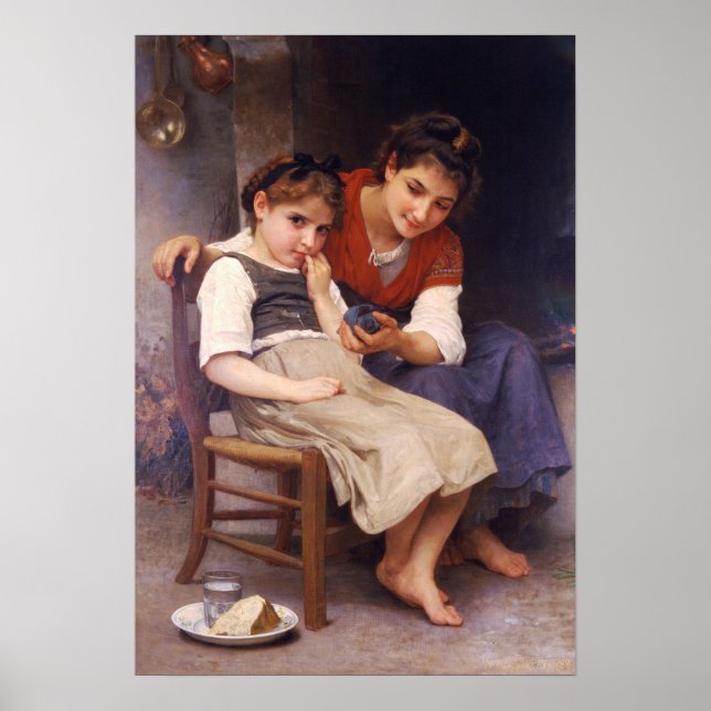 Poster Bouguereau - Little Sulky 1888 (Frente)