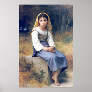 Póster Bouguereau - Meditação