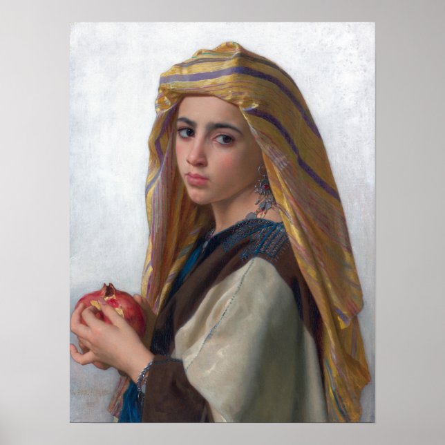 Poster Bouguereau - Menina Com Uma Romã (Frente)