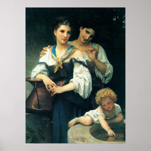 Poster Bouguereau - O Segredo 1876 (Frente)