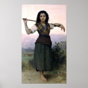 Poster Bouguereau - Pastourelle