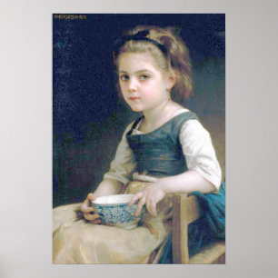 Póster Bouguereau - pequeno azul de Bol do au de Fille