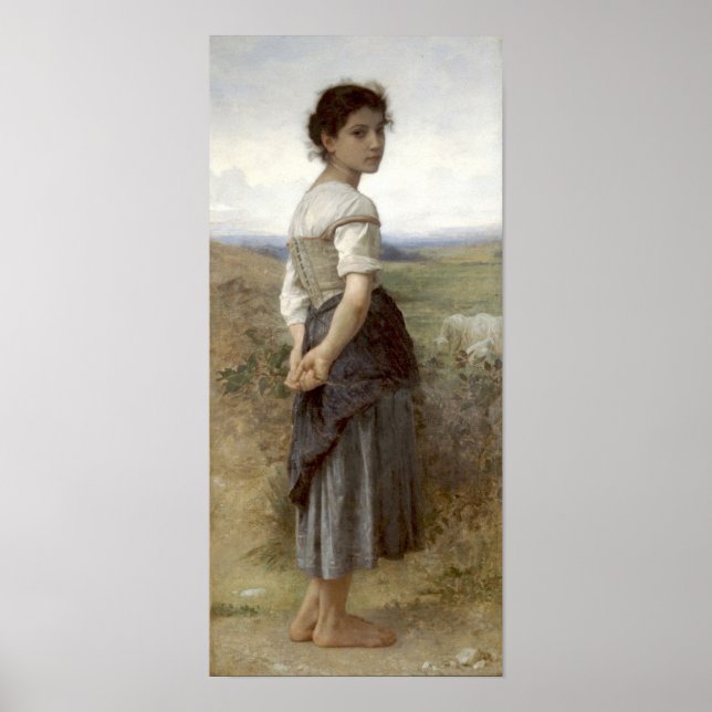 Poster Bouguereau-The Young Shepherdese (Frente)