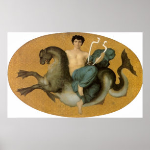 Póster Bouguereau - un Cheval Marín do sur do Arion