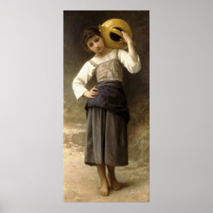 Poster Bouguereau-Young Girl indo ao Primavera