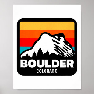 Poster Boulder Colorado Skiing Snowboard Family Trip 1