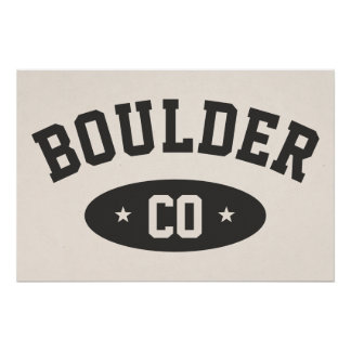 Póster Boulder Colorado Vintage Sporty Typography Print