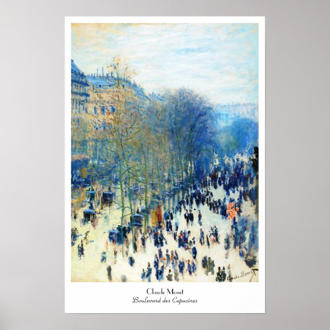 Poster Boulevard des Capucines Claude Monet belas artes (Frente)
