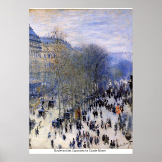 Poster Boulevard des Capucines, por Claude Monet
