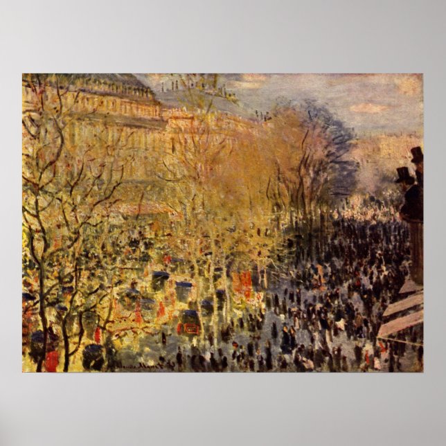 Póster Boulevard des Capucines, por Claude Monet, Belas A (Frente)