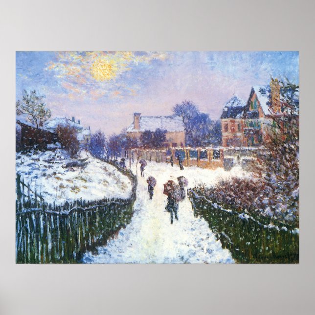 Poster Boulevard Saint Denis Argenteuil por Claude Monet (Frente)