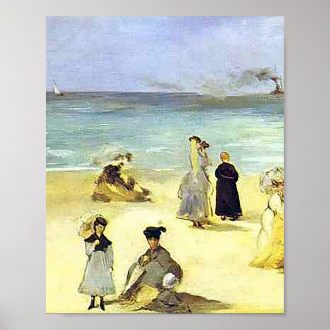 Poster Boulogne Beach por Édouard Manet (Frente)