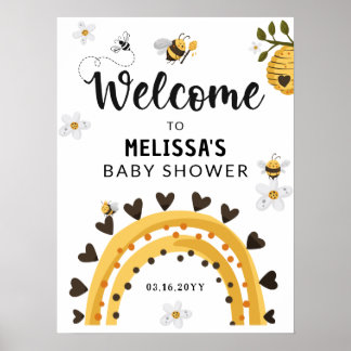 Poster Boumble Bee Chá de fraldas Bem-vindo