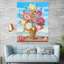 Poster Bouquet of Flowers on a Ledge (1619) by Bosschaert