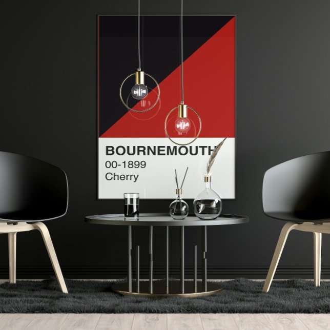 Póster Bournemouth Cherry Red and Black - Largura do Chei (Criador carregado)