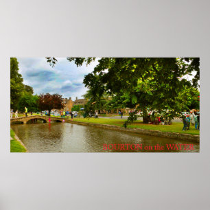 Póster Bourton-em--Água, Cotswolds, Inglaterra