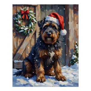 Póster Bouvier des Flandres Natal na Fazenda Nevada