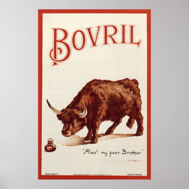 Poster Bovril Bull, 1900 (Frente)