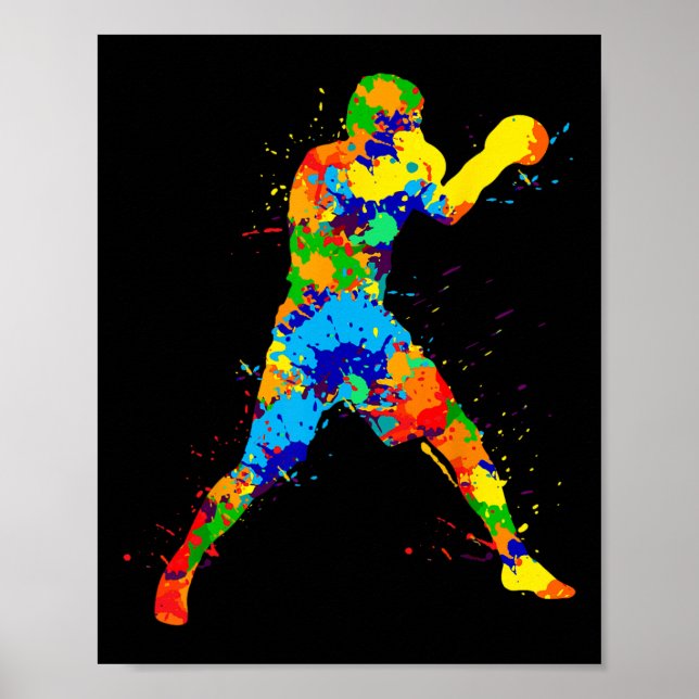 Poster Boxe Boxeador Meninos Crianças Homens  (Frente)